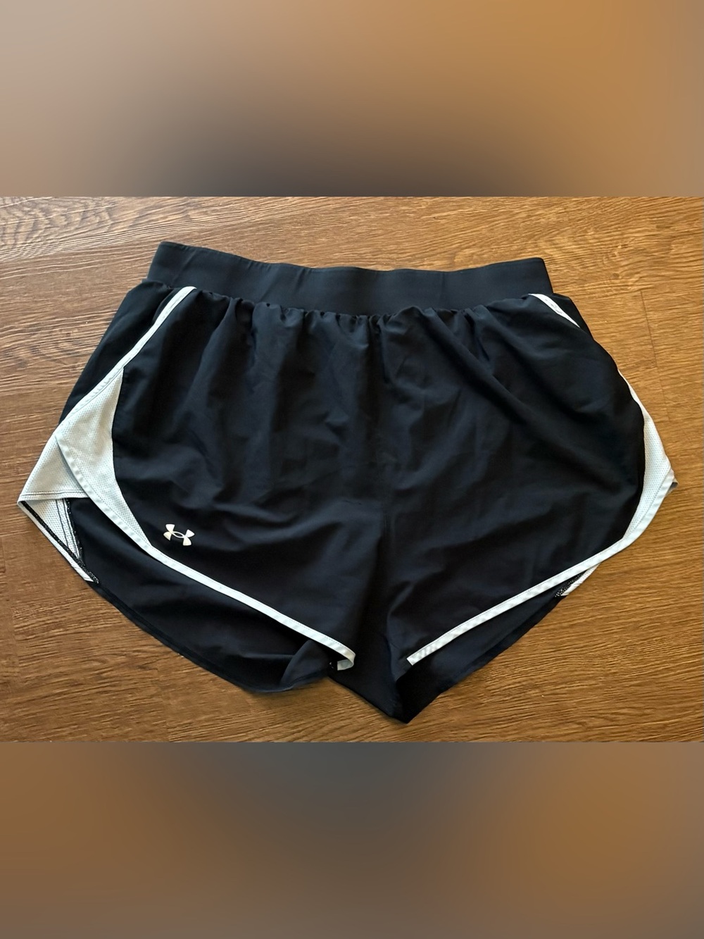 Under Armour Black Women’s Athletic Shorts with White Trim